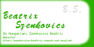 beatrix szenkovics business card
